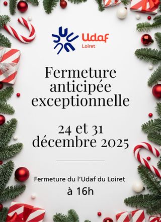 Fêtes de fin d’année – Fermeture anticipée les 24 et 31 décembre 2025