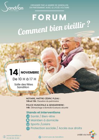 Forum “Comment bien vieillir ?”, organisé par la Mairie de Sandillon